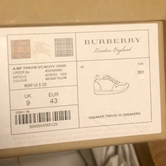 ❌SOLD❌🔥BURBERRY NEW🔥 Travis Train Sneakers - Picture 4 of 9